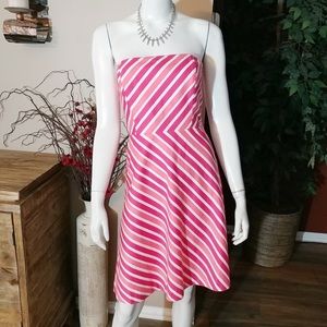 Ann Taylor Petites Strapless Fit and Flare Dress